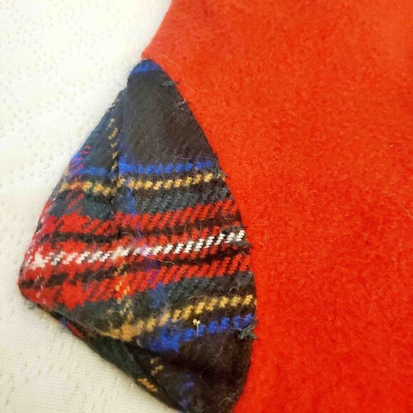 Buttons/Plaid Christmas Stocking - Picture 6 of 9